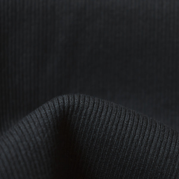 Organic Cotton Ribbed Jersey - Black
